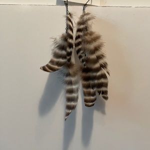Handmade feather earrings